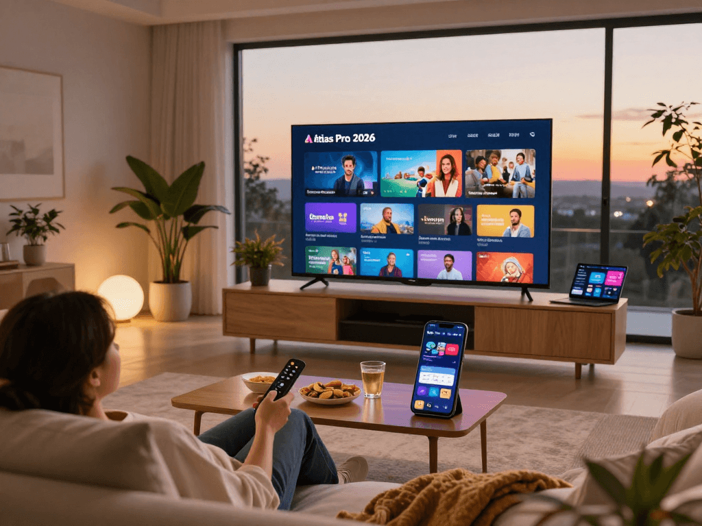 Configuration de divertissement domestique avec atlas pro 2026 en streaming.