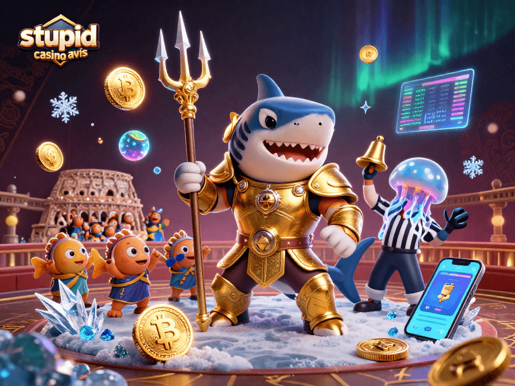 Découvrez l'avis sur Stupid Casino avec une scène de jeu dynamique et colorée.
