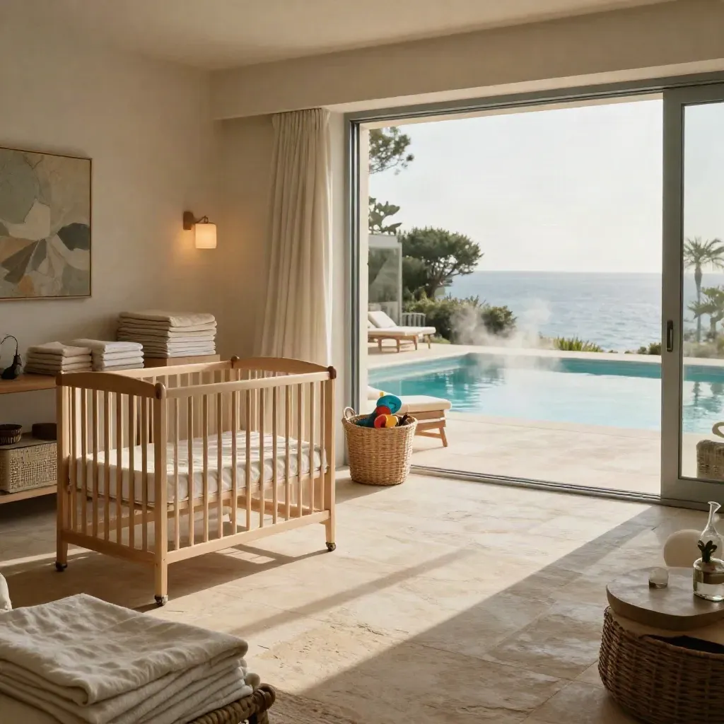 Villa familiale à Super-Cannes, piscine chauffée, lit bébé, serviettes et jouets de plage prêts.