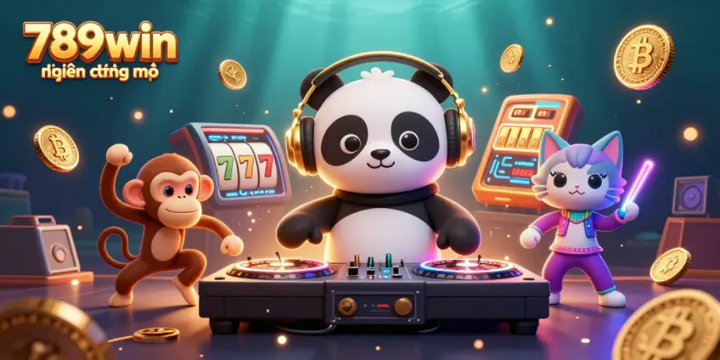 Experience the thrill of gambling with 789win hiện đang mở through this vibrant 3D scene featuring dynamic characters and casino elements.